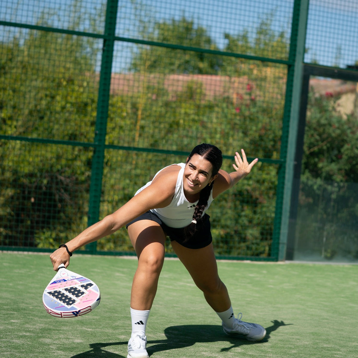 Adidas RX Series Light Padel Racket - action view of player with racket