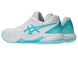 1042A236-102 Asics Women's Gel-Dedicate 8 Pickleball Shoes (White/Energy Aqua)