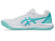 1042A236-102 Asics Women's Gel-Dedicate 8 Pickleball Shoes (White/Energy Aqua)