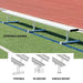 Athletic Court and Field Benches without Backrests - aluminum and images of installation options