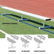 Athletic Court and Field Benches without Backrests - aluminum and images of installation options