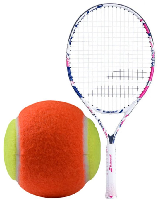 BFly-OrangeBalls Babolat B’Fly Junior Tennis Racquet bundled w 3 Orange Tennis Balls