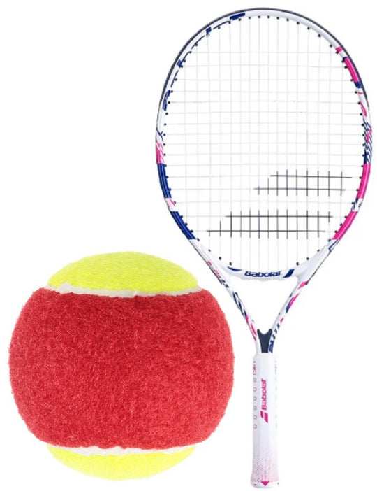 BFly-RedFelt Babolat B’Fly Junior Tennis Racquet bundled w 3 Red Felt Tennis Balls