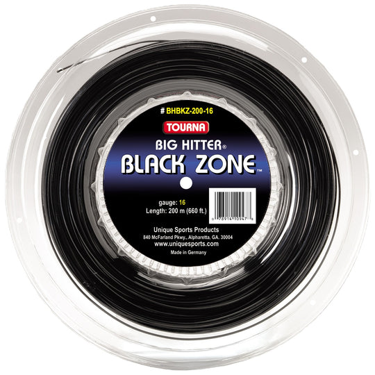 BHBKZ-200-16 Tourna Big Hitter Black Zone 16g Tennis String (Reel)