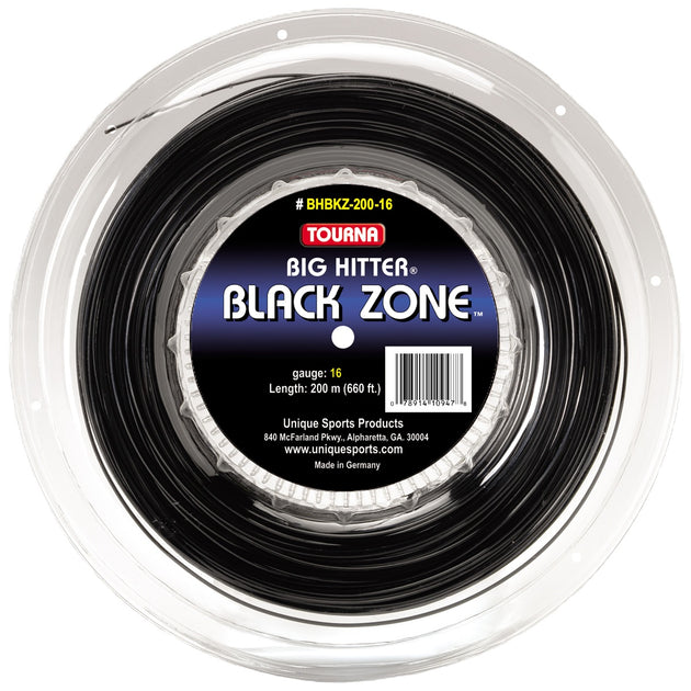 BHBKZ-200-16 Tourna Big Hitter Black Zone 16g Tennis String (Reel)