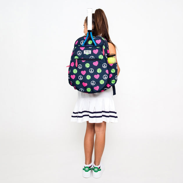 Ame & Lulu Big Love Tennis Backpack (Peace Love Tennis)