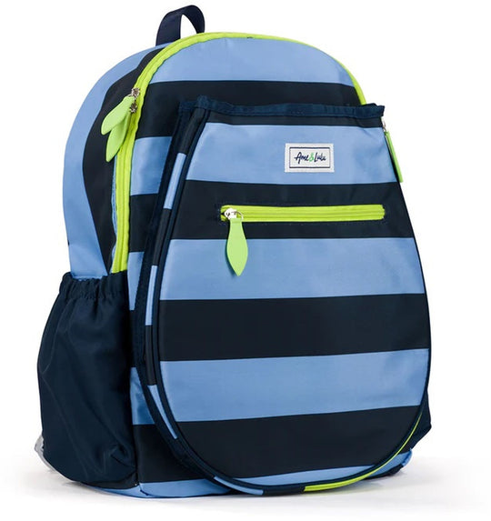 BLTBP319 Ame & Lulu Big Love Tennis Backpack (Navy Blue Stripes)