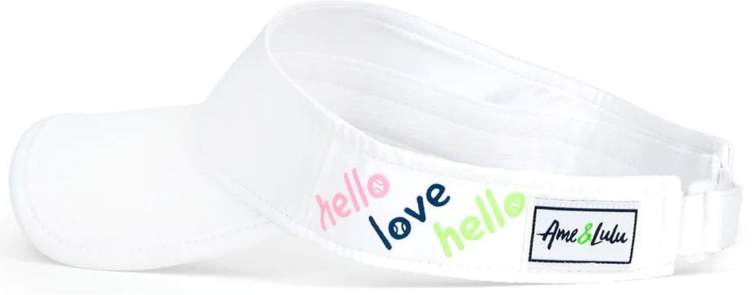 BLV279 Ame & Lulu Big Love Junior Tennis Visor (Hello Love)