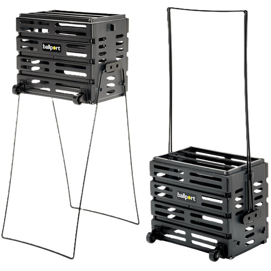 Tourna Ballport Deluxe 80-Ball Wheeled Tennis Ball Hopper