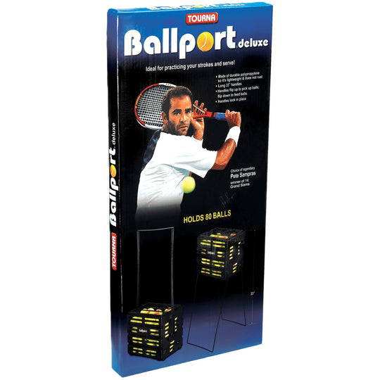 Tourna Ballport Deluxe 80-Ball Wheeled Tennis Ball Hopper