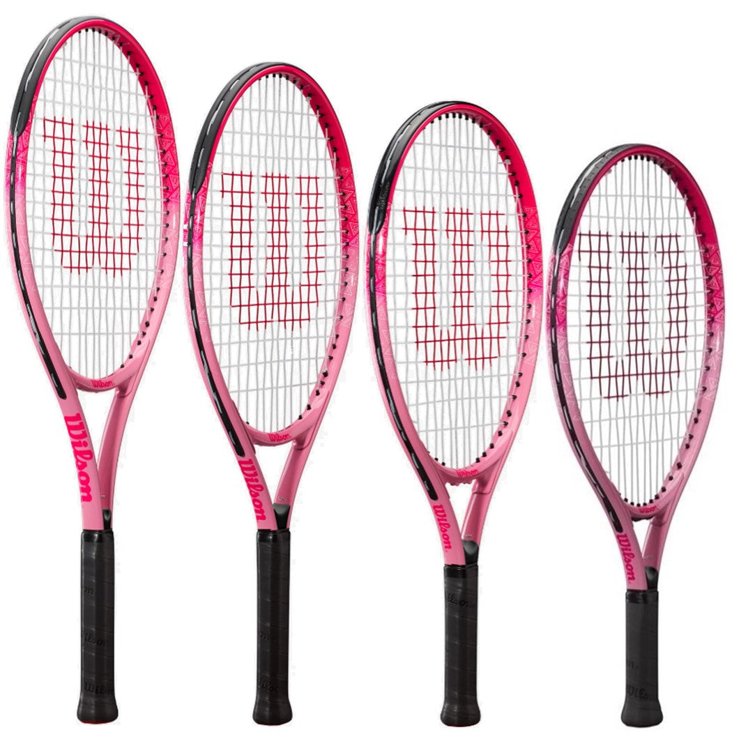 BurnPinkJunior-OrangeBalls Wilson Burn Pink Junior Tennis Racquet bundled w 3 Orange Tennis Balls