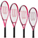 BurnPinkJunior-RedFelt Wilson Burn Pink Junior Tennis Racquet bundled w 3 Red Felt Tennis Balls
