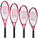 BurnPinkJunior-RedFelt Wilson Burn Pink Junior Tennis Racquet bundled w 3 Red Felt Tennis Balls
