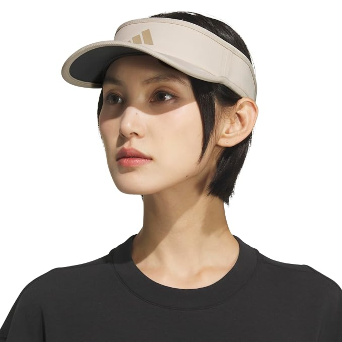 CADH9G-BEI_Adidas_Women's_Superlite_3_Tennis_Visor_Crystal_Linen_Beige_Trace_Khaki