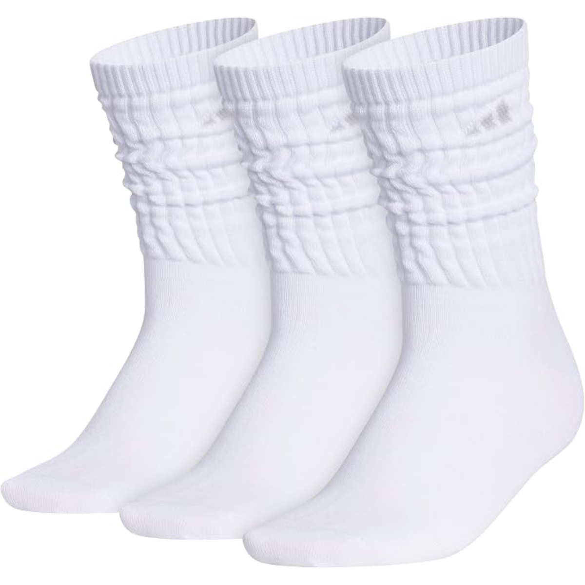 CADSB8-WHT_Adidas_Womens_Athletic_Scrunch_Crew_Socks_3pk_White