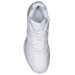 A white athletic sneaker shown from a top-down view against a plain white background.