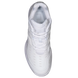 A white athletic sneaker shown from a top-down view against a plain white background.