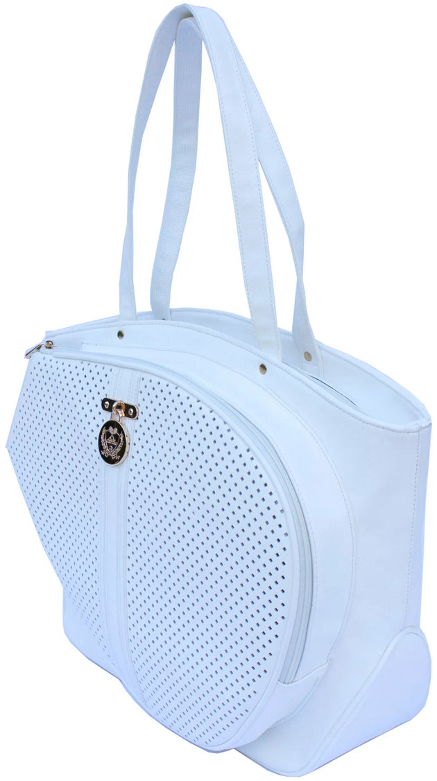 CC-CP-WH Court Couture Cassanova Perforated Tennis & Pickleball Bag (White)