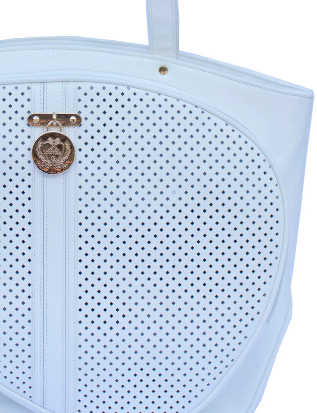 CC-CP-WH Court Couture Cassanova Perforated Tennis & Pickleball Bag (White)