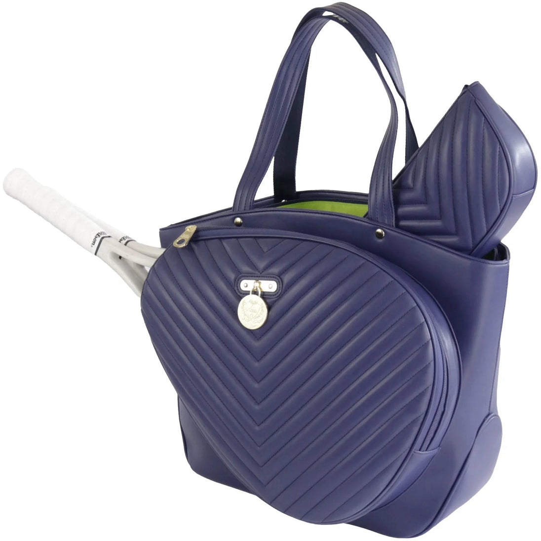 CC-CQC-AZ Court Couture Cassanova Quilted Chevron Tennis & Pickleball Bag (Azure)
