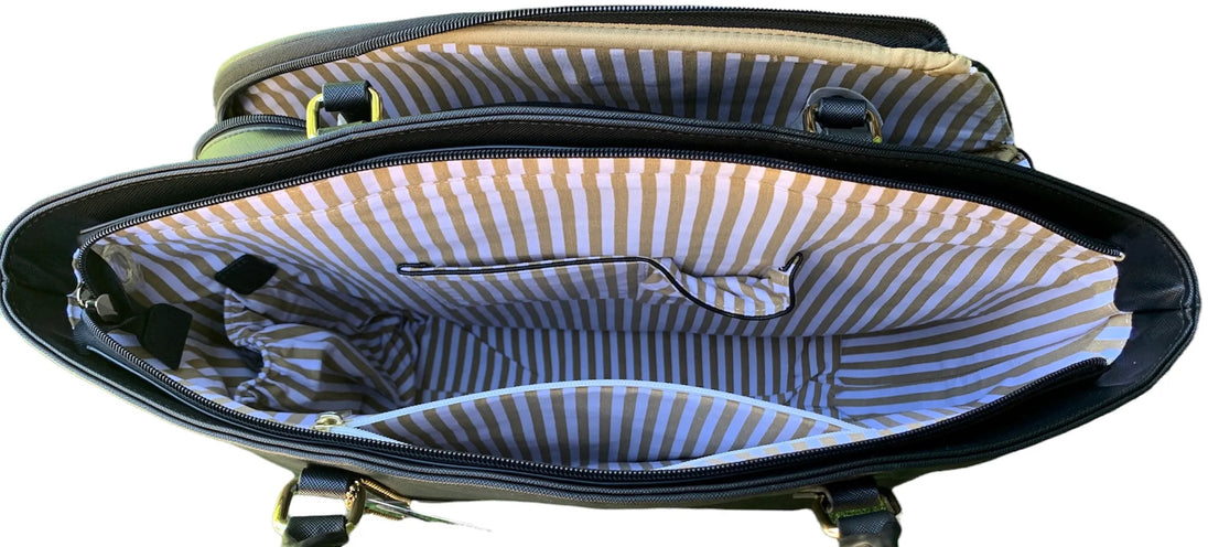 CC-CSQ-BK Court Couture Cassanova Studded Quilted Tennis & Pickleball Bag (Black)