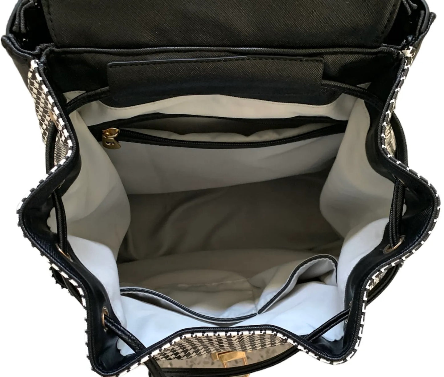 CC-HAM-HB Court Couture Hampton Houndstooth Tennis & Pickleball Backpack (Black)