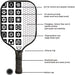 CC-PBP-FL Court Couture Pickleball Paddle (Flowers)