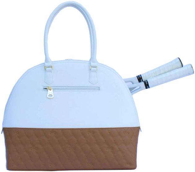 CC-STE-SD Court Couture Saint Tropez Embroidery Tennis & Pickleball Bag (Saddle)