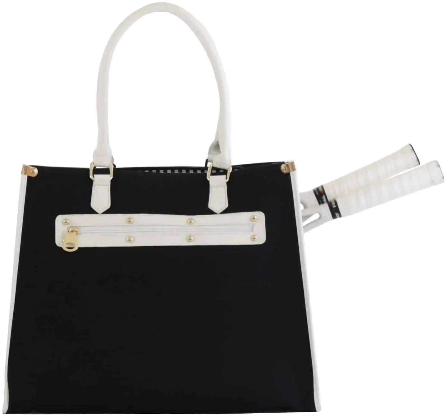 CC-VKC-BK Court Couture Vintage Karisa Canvas Tennis & Pickleball Bag (Black)