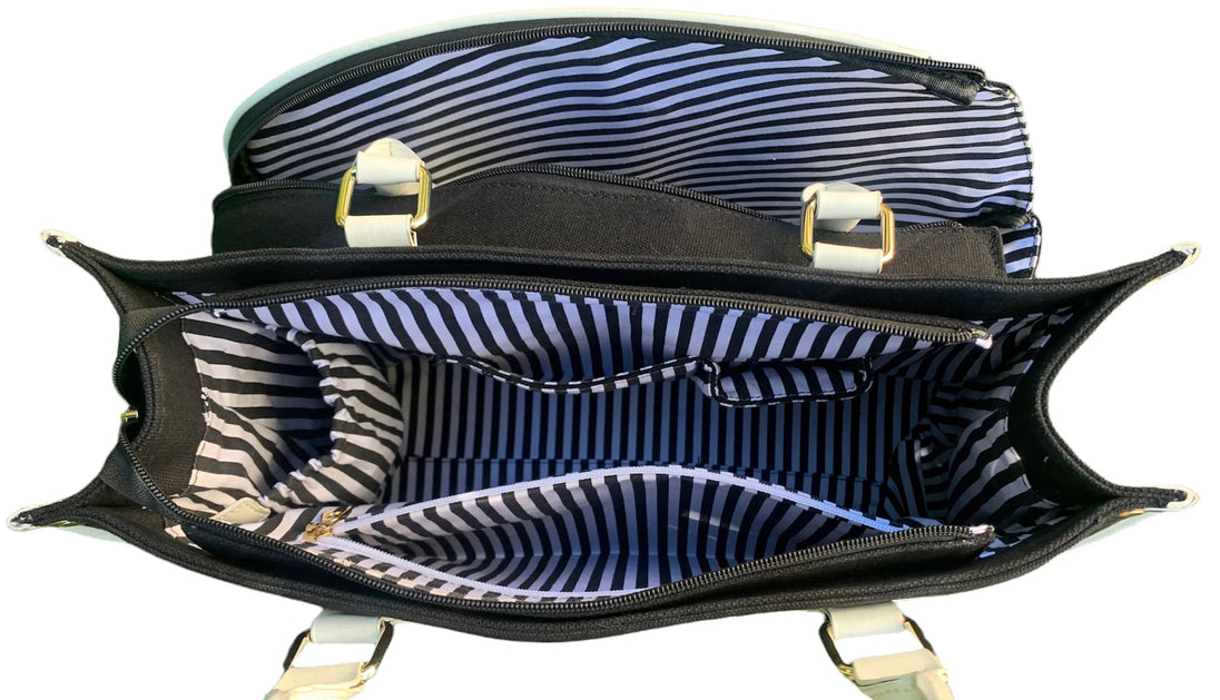 CC-VKC-BK Court Couture Vintage Karisa Canvas Tennis & Pickleball Bag (Black)