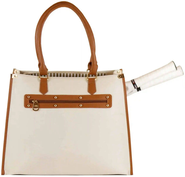 CC-VKC-LN Court Couture Vintage Karisa Canvas Tennis & Pickleball Bag (Linen)
