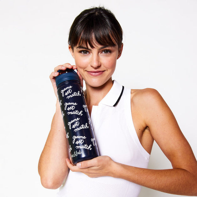 CCWB150 Ame & Lulu Court & Course Tennis Water Bottle (Game Set Match Navy)