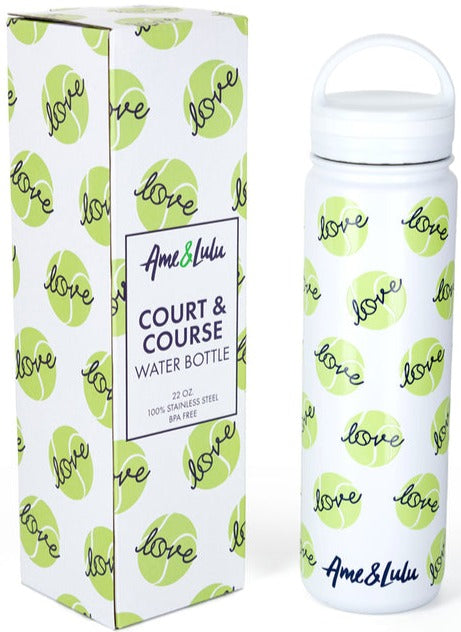 CCWB295 Ame & Lulu Court & Course Tennis Water Bottle (Green Ace)