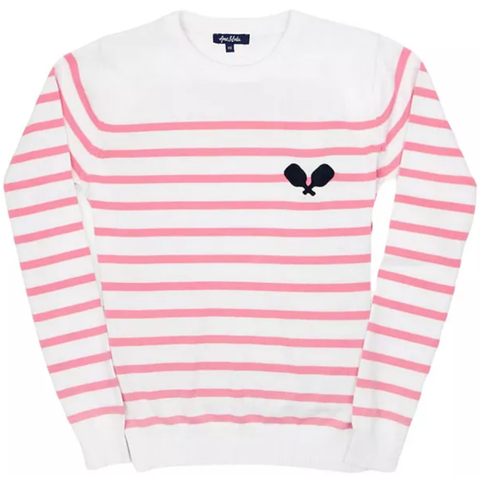 CSS369_Ame_Lulu_Women_s_Club_Sport_Sweater_Pink_Paddle_Stripes