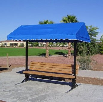 CB-BB-10-SM SunTrends 10 ft Cabana Tennis Court Bench w Backrest - Surface Mount