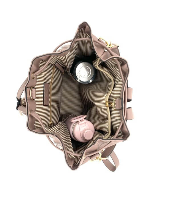 DRBGMVE NiceAces Women's DARA Vegan Leather Tennis Bag (Mauve)