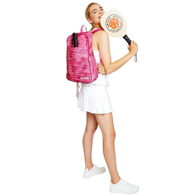 DSPBB191 Ame & Lulu Drop Shot Pickleball & Padel Backpack (Pink Grunge)