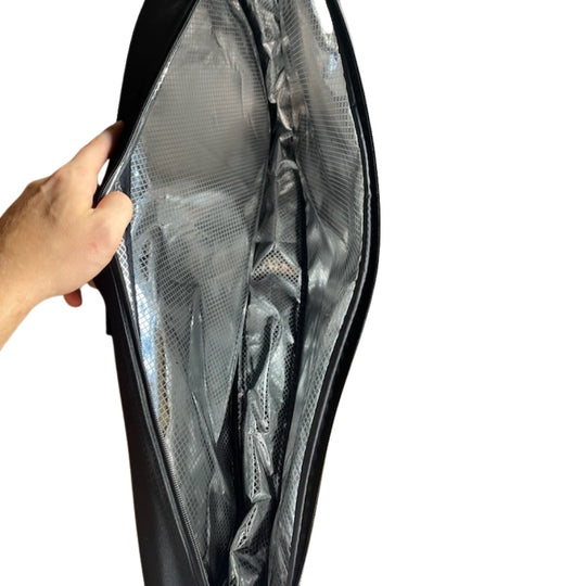 DUN-3RBAG-BKSL Dunlop CX Club 3 Racquet Tennis Bag (Black/Silver) - Open View