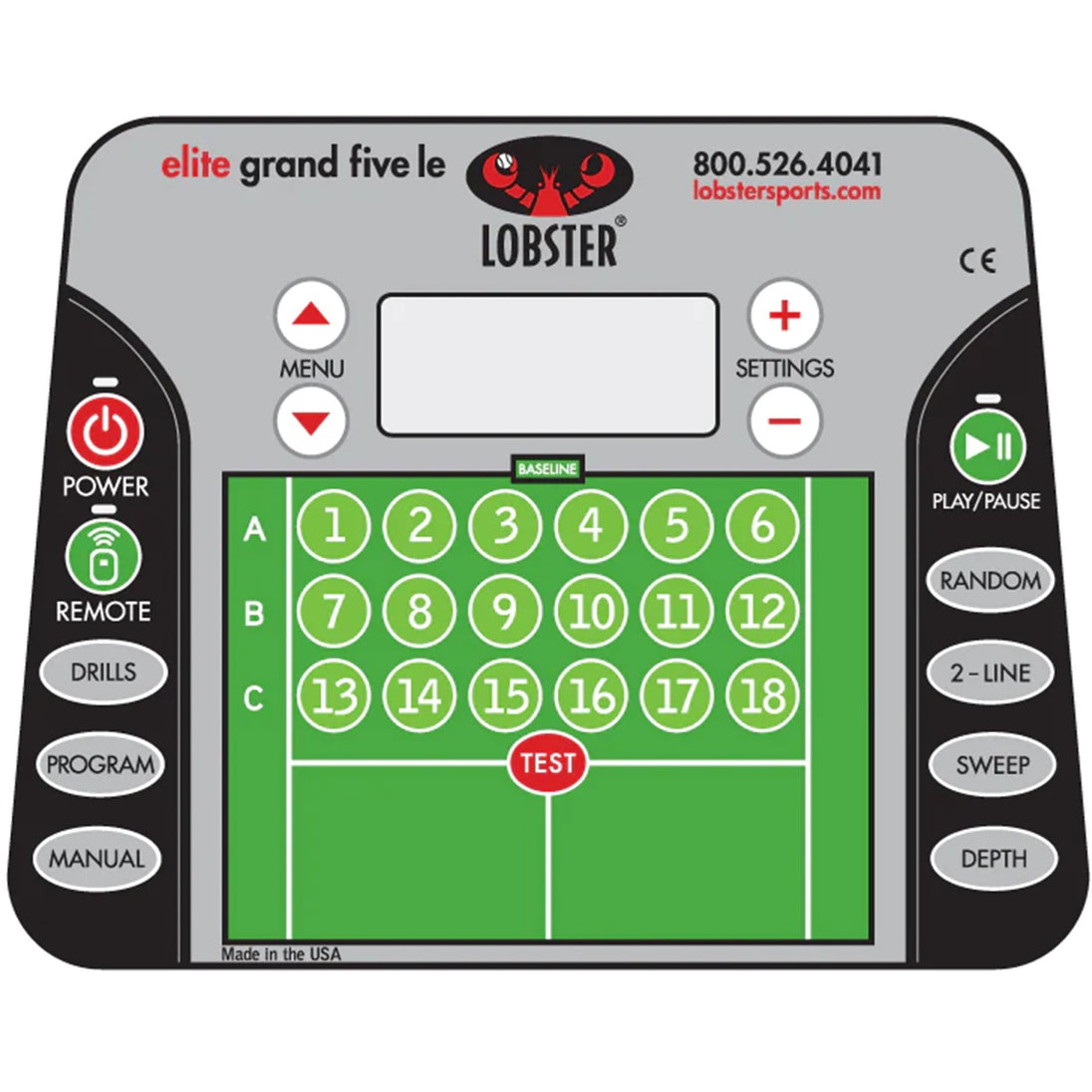 EL05LE Lobster Elite Grand Five LE Tennis Ball Machine