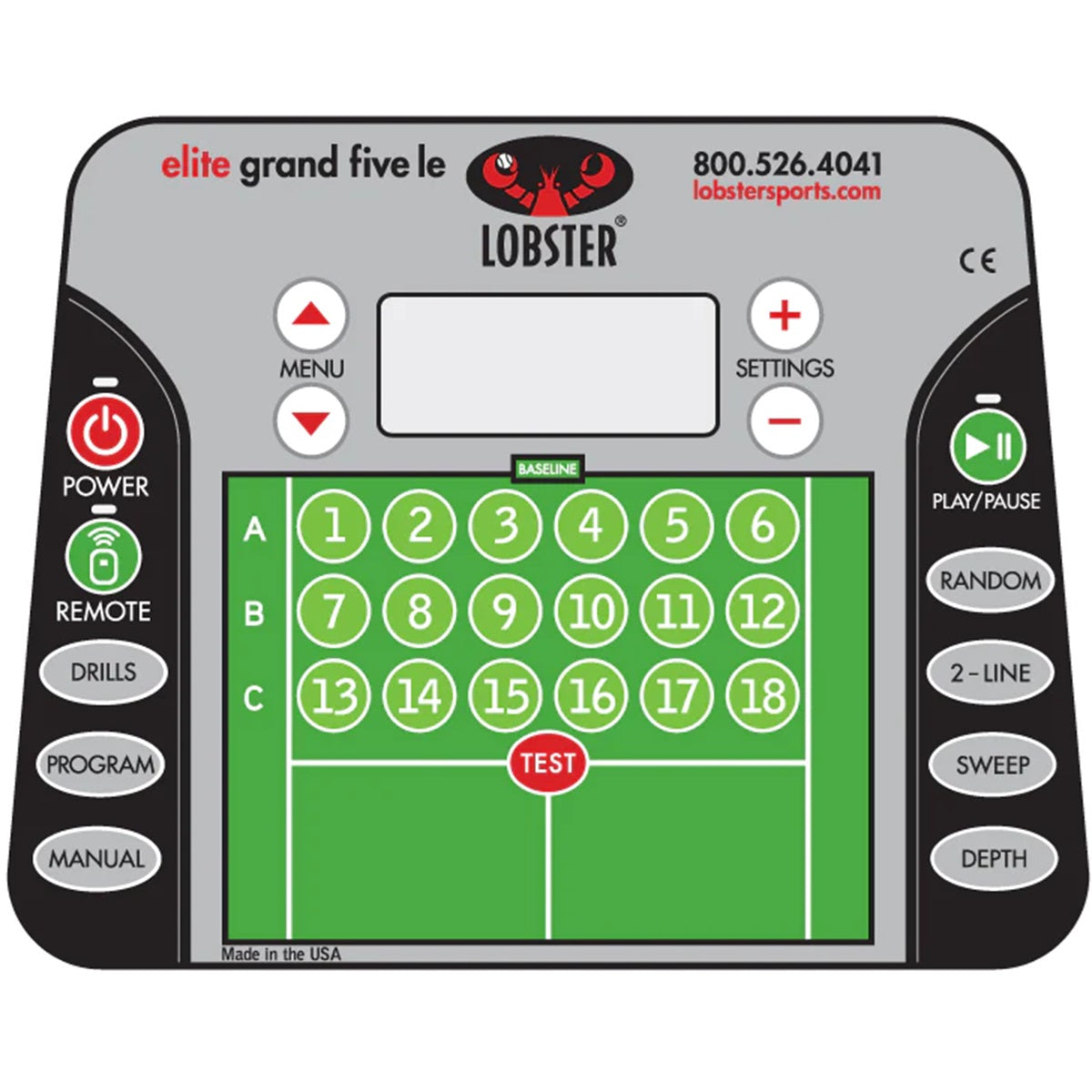 EL05LE Lobster Elite Grand Five LE Tennis Ball Machine