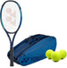 EZoneAce-BAG42326SB-Ball Yonex EZone Ace 7th Gen Tennis Racquet + 6pk Bag with 3 Tennis Balls (Sky Blue)