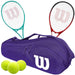 Essence-ProStaffPrecision-Advantage-Ball Wilson Essence + Pro Staff Precision Tennis Racquet Doubles Bundle w Advantage II Tennis Bag 3 Tennis Balls a