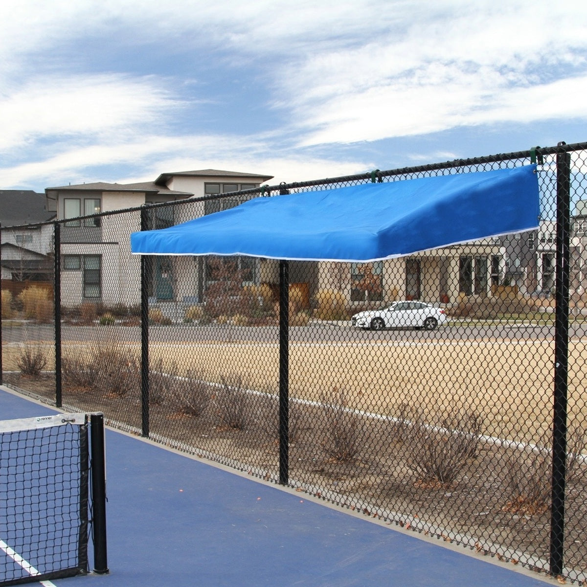 FC-S SunTrends 10 ft Fence Cabana Slim Tennis Court Canopy