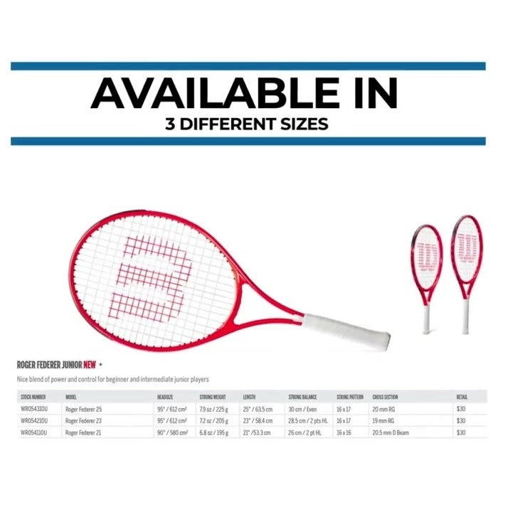 Federer-ProPlayer-JrRecreation-BNDL Roger Federer Pro Player Junior Beginner Bundle b