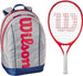 FedererJr-WR8023801001U Wilson Roger Federer Junior Tennis Racquet + Backpack (Grey/Red)