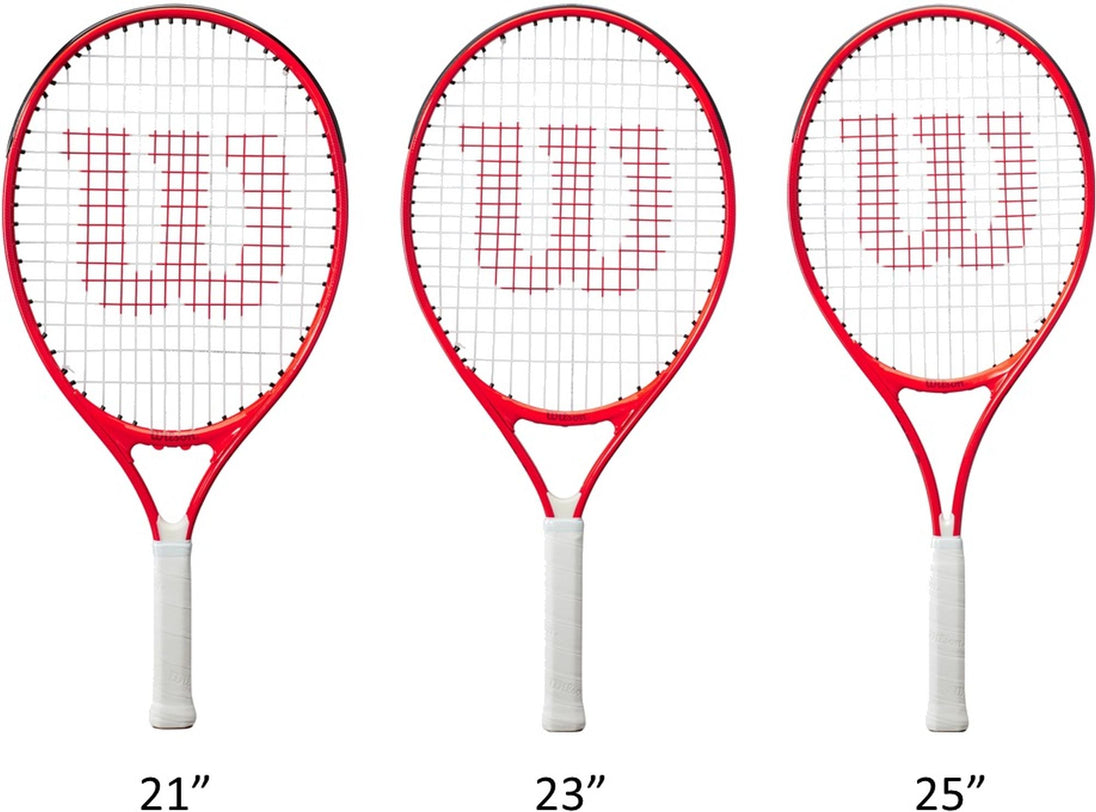 FedererJr-WR8023903001U Wilson Roger Federer Junior Tennis Racquet + 3pk Bag (Red/Infrared)