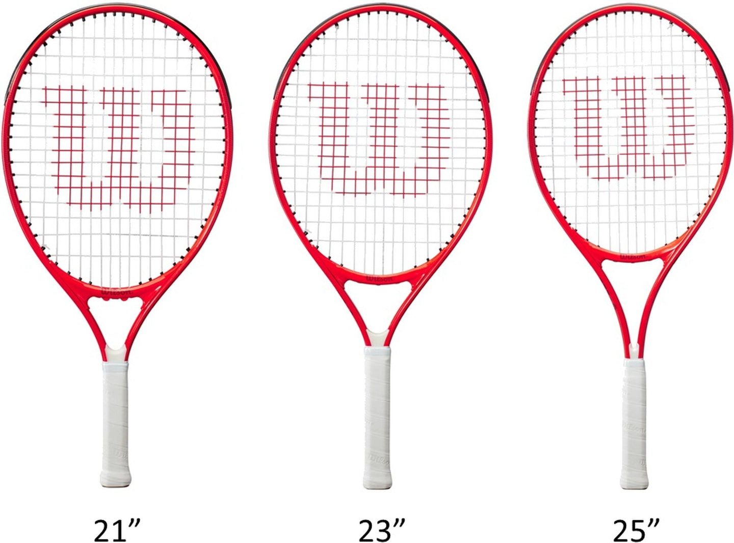 FedererJr-WR8023903001U Wilson Roger Federer Junior Tennis Racquet + 3pk Bag (Red/Infrared)
