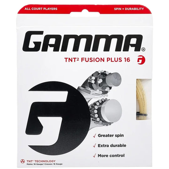 GFTP600 Gamma TNT2 Fusion Plus 16 Tennis String (Set)
