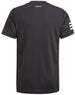 GK8179 Adidas Boys Club 3 Stripe Tennis Tee (Black)