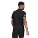 GL5421 Adidas Men's Club 3 Stripe Tennis Polo (Black/White) - Back on Model